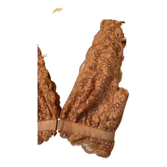 We are HAH Free People NWT Got Ur Back Bra Brown Sugar S Coquette Sexy - Picture 3 of 6